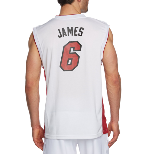 adidas Men's Miami Heat Lebron James Jersey in White for Men